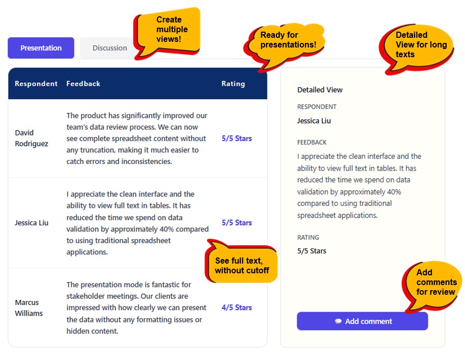 QuickSheet demonstration